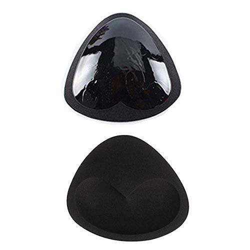 Singeru BH Pads Bikinis Pad Damen Push up Bikinis Brust Pads Selbstklebende Badanzug Brustvergrößerung Pad aus Silikon (Schwarz) von BULZEU