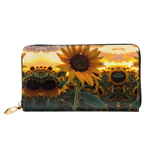 BUNAL FARM SUNFLOWER Stilvolle Multifunktions Geldbörse - Minimalistisches Design 12 Kreditkartenfächer Mehrschichtiger Faltschutz für Ihre Karten und Essentials, Schwarz, Einheitsgröße von BUNAL