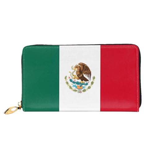 BUNAL Flag Of Mexico Stilvolle Multifunktions-Geldbörse - Minimalistisches Design 12 Kreditkartenfächer Mehrschichtiger Faltschutz für Ihre Karten und Essentials, Schwarz, Einheitsgröße, von BUNAL