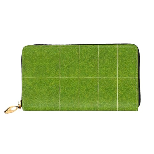 BUNAL Green Grassland Stilvolle Multifunktions-Geldbörse - Minimalistisches Design 12 Kreditkartenfächer Mehrschichtiger Faltschutz für Ihre Karten und Essentials, Schwarz, Einheitsgröße, von BUNAL