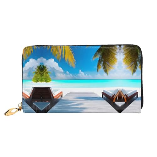 BUNAL Maldives Holidays Stilvolle Multifunktions-Geldbörse - Minimalistisches Design 12 Kreditkartenfächer Mehrschichtiger Faltschutz für Ihre Karten und Essentials, Schwarz, Einheitsgröße von BUNAL