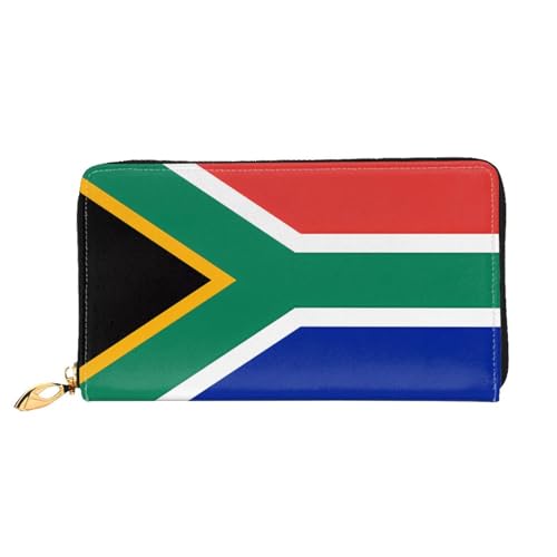 BUNAL Südafrika Flagge Stilvolle Multifunktions Geldbörse - Minimalistisches Design 12 Kreditkartenfächer Mehrschichtiger Faltschutz für Ihre Karten und Essentials, Schwarz, Einheitsgröße von BUNAL