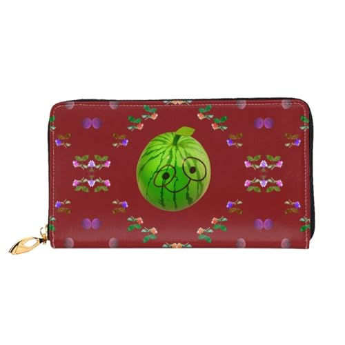 Big Eye Watermelon Stilvolle Multifunktions-Geldbörse - Minimalistisches Design 12 Kreditkartenfächer Mehrschichtiger Faltschutz für Ihre Karten und Essentials, Schwarz, Einheitsgröße von BUNAL