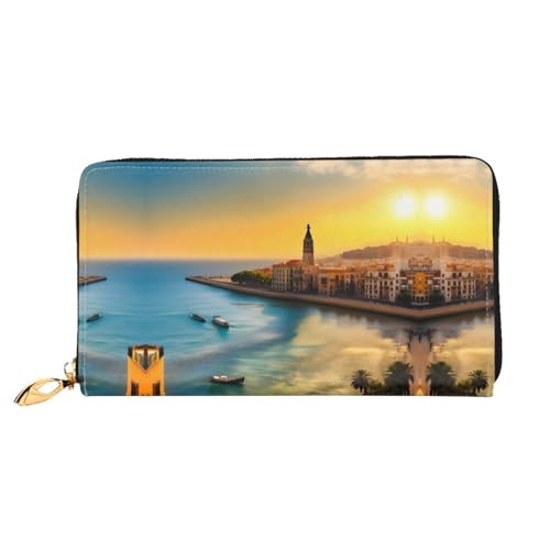 Sunset In Barcelona Stilvolle Multifunktions-Geldbörse - Minimalistisches Design 12 Kreditkartenfächer Mehrschichtiger Faltschutz Für Ihre Karten Und Essentials, Schwarz, Einheitsgröße von BUNAL