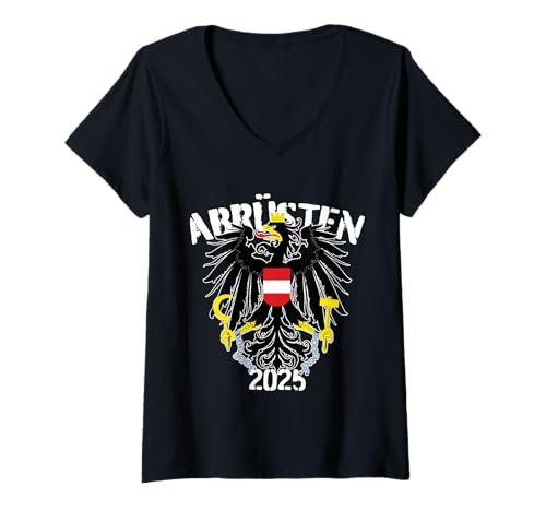 Damen Abrüsten 2025 T-Shirt mit V-Ausschnitt von BUNDESHEER ABRÜSTEN SHOP