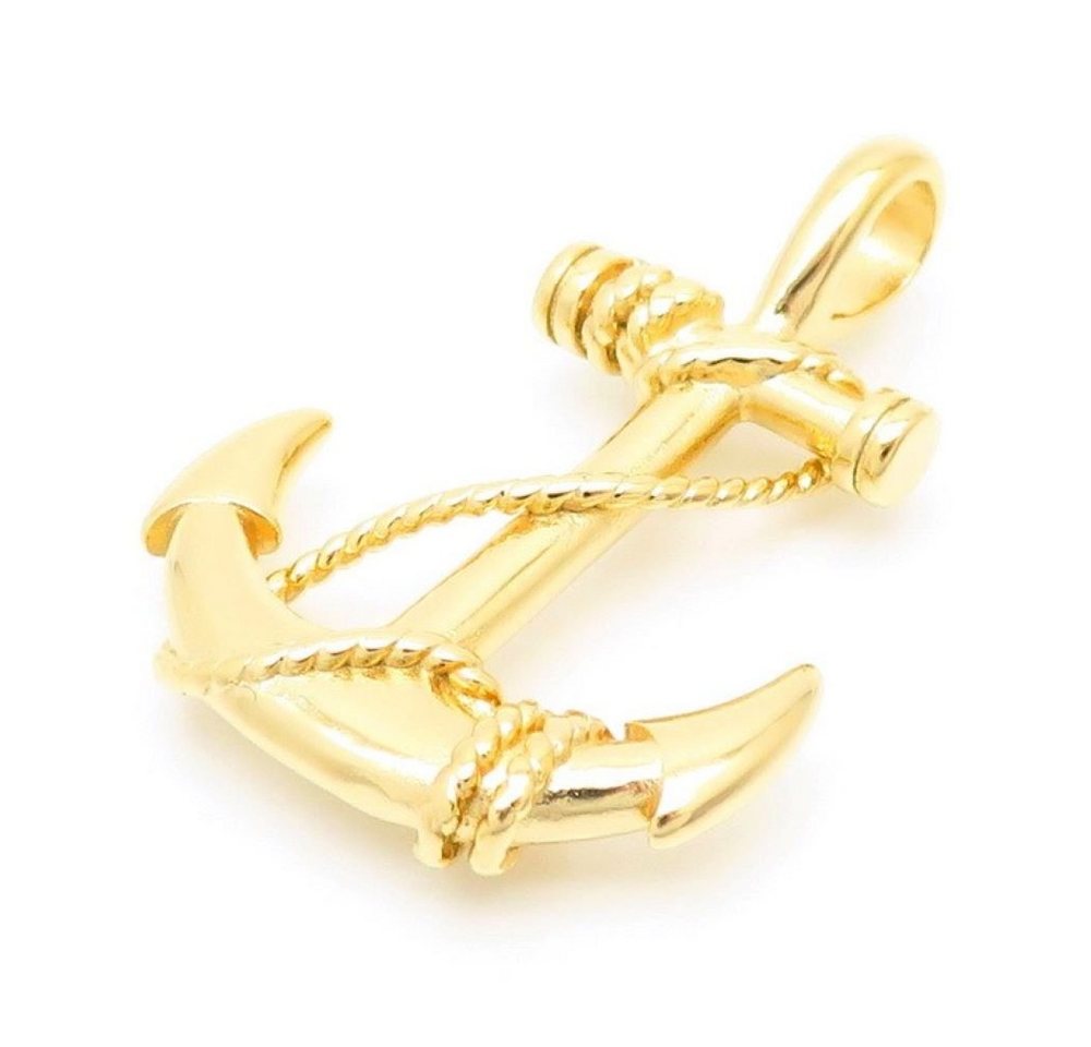 BUNGSA Anhänger Set Anhänger Anker mit Seil aus Edelstahl Unisex Gold (1-tlg), Pendant Halsketten von BUNGSA