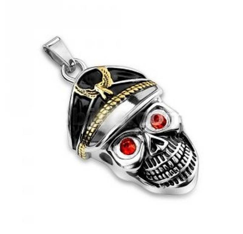 BUNGSA Anhänger Set Anhänger Kapitän Skull silber aus Edelstahl Herren von BUNGSA