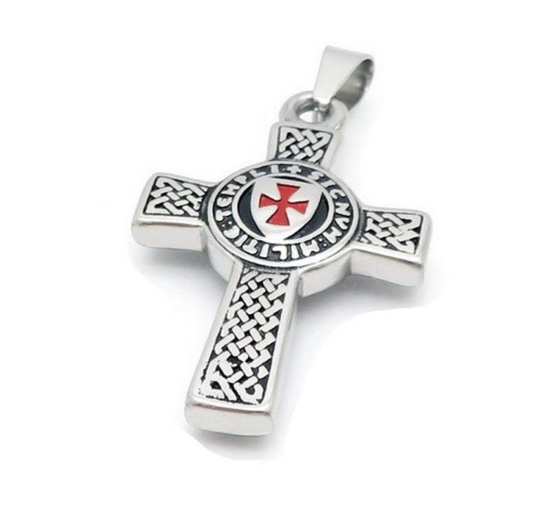 BUNGSA Anhänger Set Anhänger Kreuz mehrfarbig aus Edelstahl Unisex (1 Paar (2 Stück), 1-tlg), Pendant Halsketten von BUNGSA