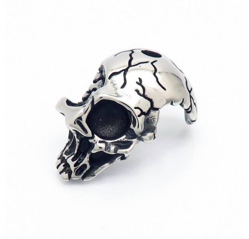 BUNGSA Anhänger Set Anhänger halber Totenkopf/Schädel Silber aus Edelstahl Unisex (1 Paar (2 Stück), 1-tlg), Pendant Halsketten von BUNGSA