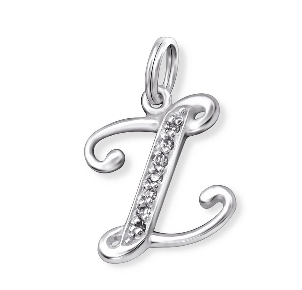 BUNGSA Anhänger Set BUCHSTABE Z - Anhänger Buchstaben Kristall Silber 925 Silber Unisex (1-tlg), Pendant Halsketten von BUNGSA