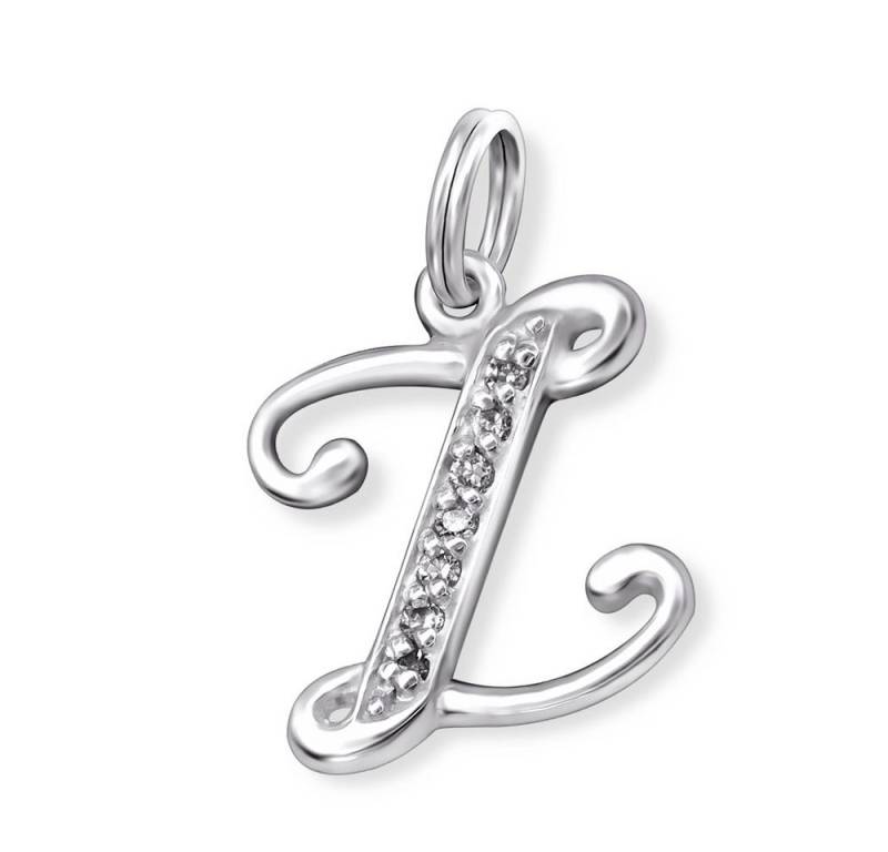 BUNGSA Anhänger Set BUCHSTABE Z - Anhänger Buchstaben Kristall Silber 925 Silber Unisex (1-tlg), Pendant Halsketten von BUNGSA