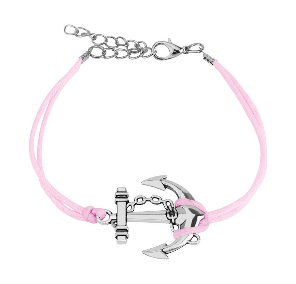 BUNGSA Armband Pink - Armband Anker aus Leder Unisex (1 Armband, 1-tlg), Bracelet Armschmuck von BUNGSA
