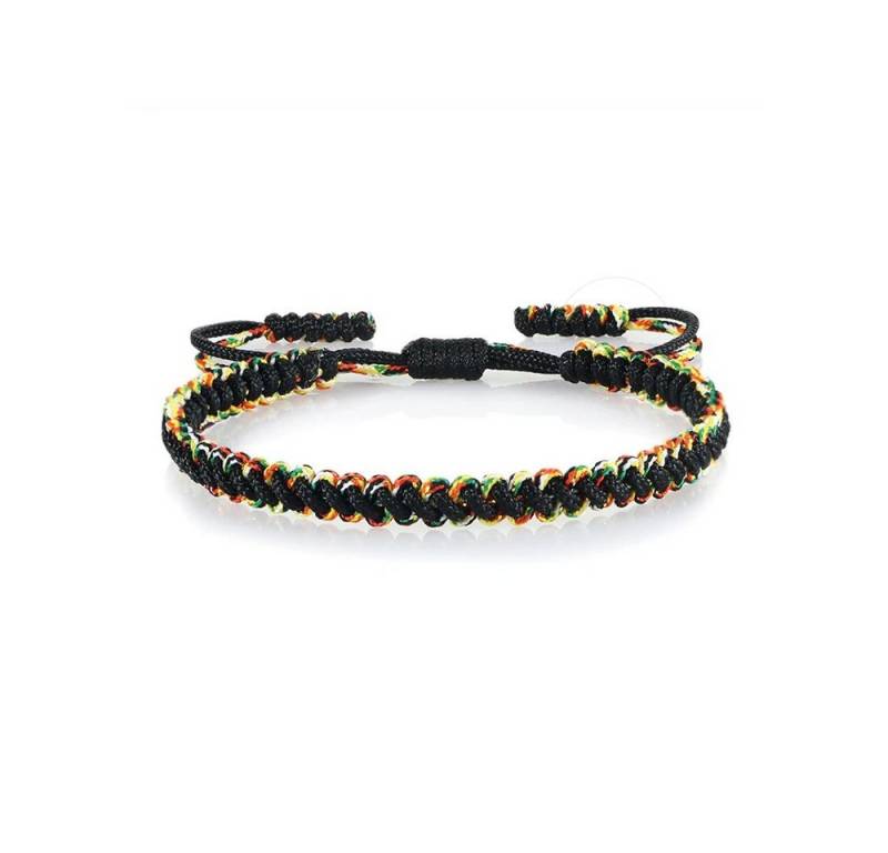 BUNGSA Armband Armband geflochten Bunt/Schwarz aus Nylon Unisex (1 Armband, 1-tlg), Bracelet Armschmuck von BUNGSA