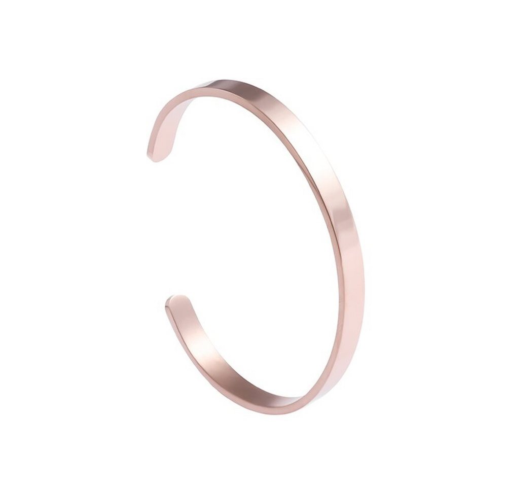 BUNGSA Armband Armreifen Basic 6 mm aus Edelstahl Damen rosegold (1 Armband, 1-tlg), Bracelet Armschmuck von BUNGSA