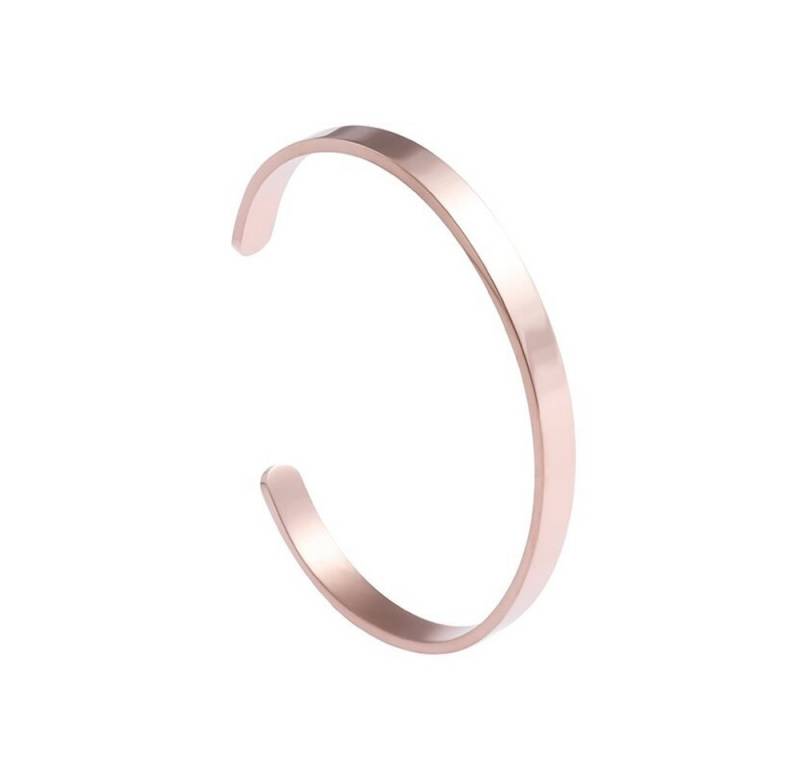 BUNGSA Armband Armreifen Basic 6 mm aus Edelstahl Damen rosegold (1 Armband, 1-tlg), Bracelet Armschmuck von BUNGSA