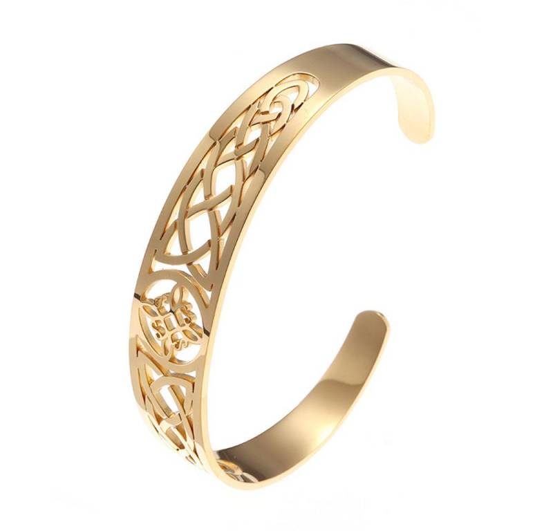 BUNGSA Armband Armreifen Keltenknoten verschiedene Farben aus Edelstahl Damen (1 Armband, 1-tlg), Bracelet Armschmuck von BUNGSA