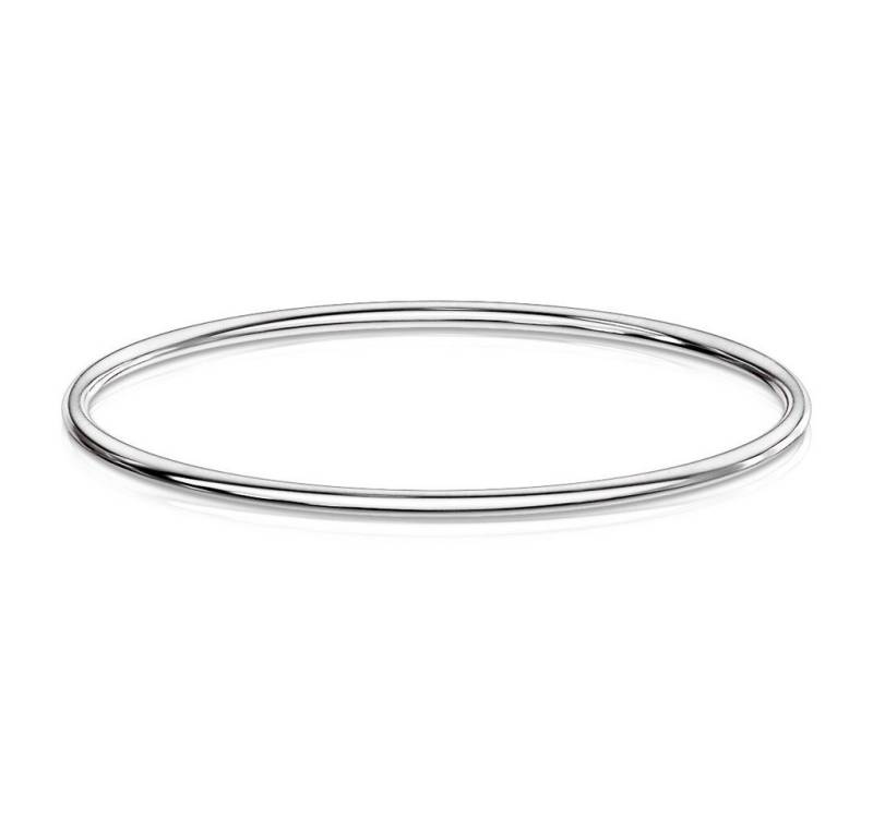 BUNGSA Armband Armreifen klassisch rund aus Edelstahl für Damen - Silber (1 Armband, 1-tlg), Bracelet Armschmuck von BUNGSA