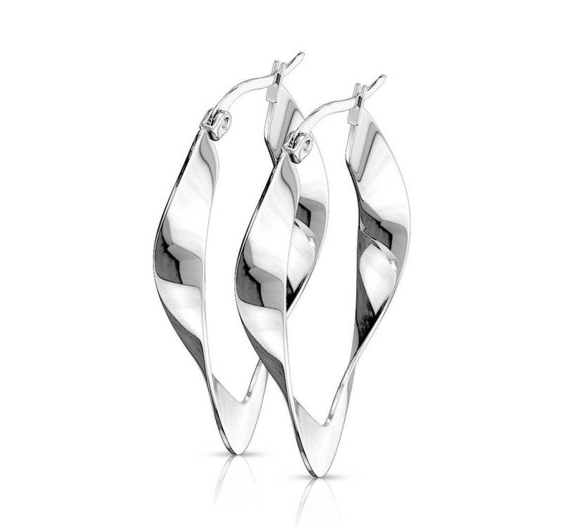 BUNGSA Creolen-Set Creolen Boho Style oval aus Edelstahl Damen (1 Paar (2 Stück), 2-tlg), Ohrschmuck Ohrringe von BUNGSA