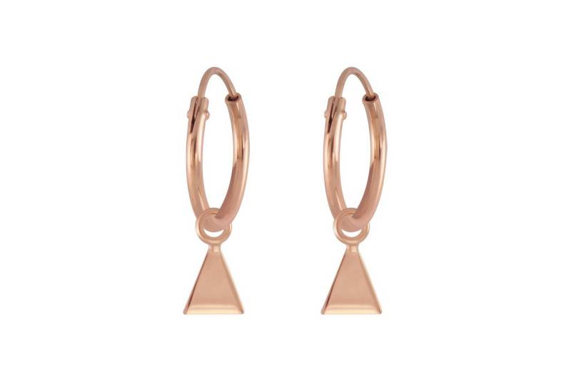 BUNGSA Creolen-Set Creolen Dreieck-Anhänger aus 925 Silber Damen (1 Paar (2 Stück), 2-tlg), Ohrschmuck Ohrringe von BUNGSA