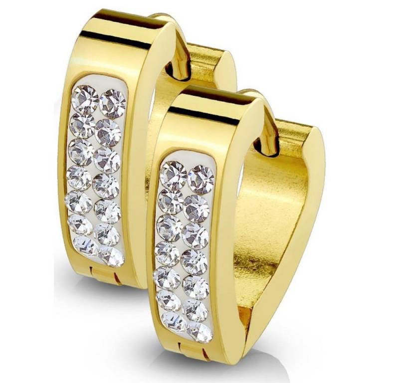 BUNGSA Creolen-Set Creolen dreieckig aus Edelstahl Damen (1 Paar (2 Stück), 2-tlg), Ohrschmuck Ohrringe von BUNGSA