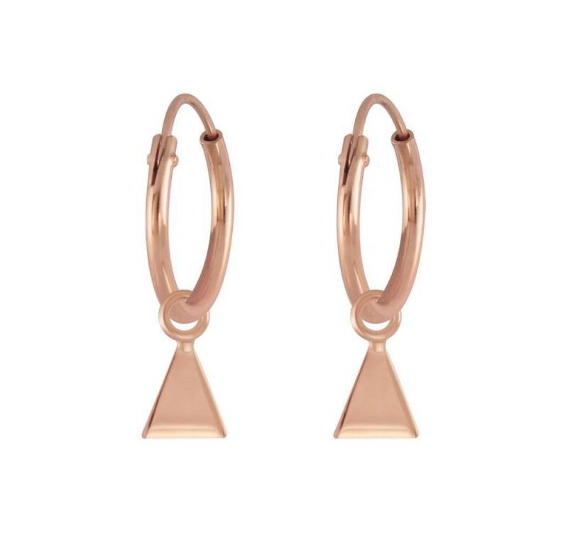 BUNGSA Creolen-Set Creolen mit Dreiecks-Charm aus 925 Silber Damen (1 Paar (2 Stück), 2-tlg), Ohrschmuck Ohrringe von BUNGSA