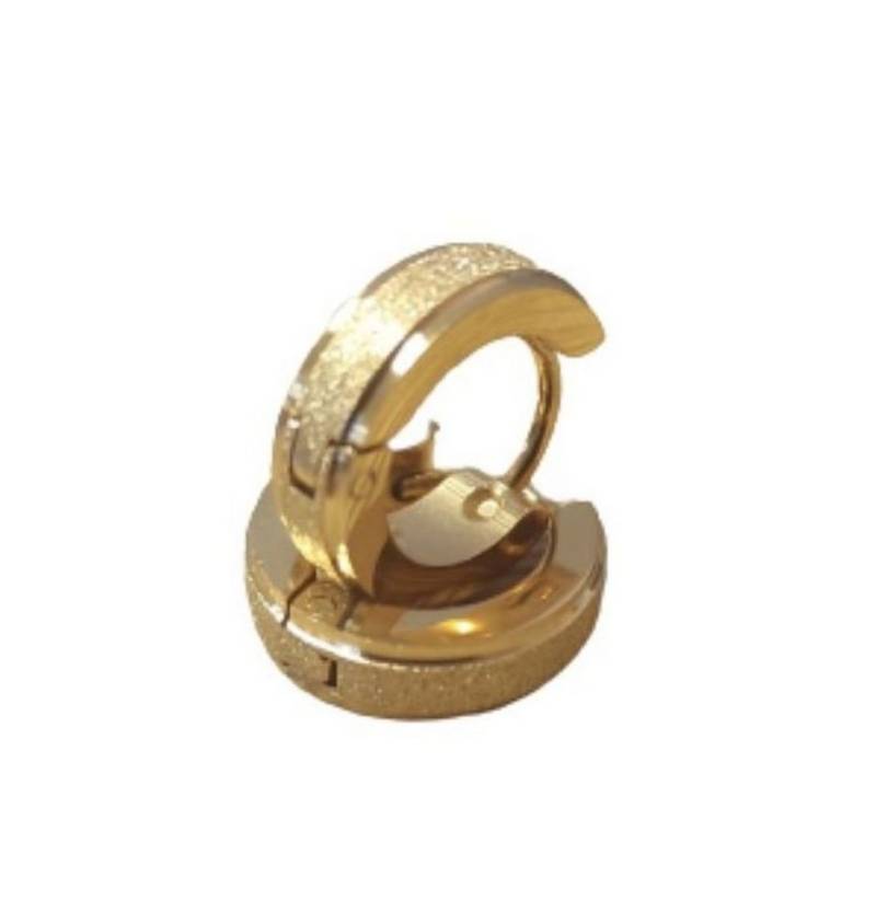 BUNGSA Creolen-Set Creolen sand-gestrahlt 4mm aus Edelstahl Damen (1 Paar (2 Stück), 2-tlg), Ohrschmuck Ohrringe von BUNGSA