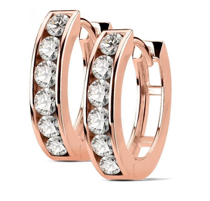 BUNGSA Creolen-Set Ohrringe Kristalle 4mm aus Edelstahl Damen (1 Paar (2 Stück), 2-tlg), Ohrschmuck Ohrringe von BUNGSA