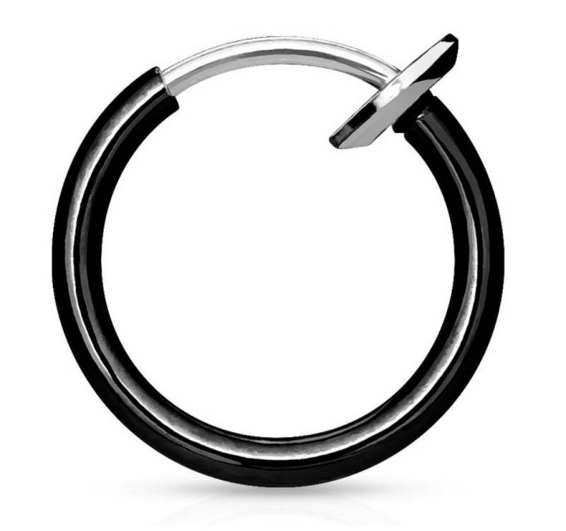 BUNGSA Fake-Ear-Plug-Set Fake Piercing Ring mit Springverschluss Silber aus Edelstahl Unisex (1 Paar (2 Stück), 1-tlg), Ohrschmuck Ohrringe von BUNGSA