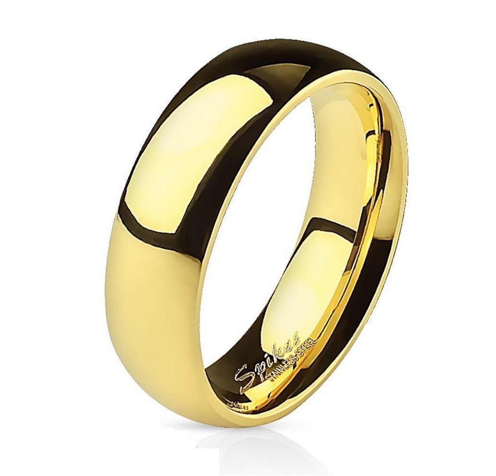BUNGSA Fingerring 54 (17.2) Ring klassisch Gold aus Edelstahl Unisex (Ring, 1-tlg), Damen Herren von BUNGSA