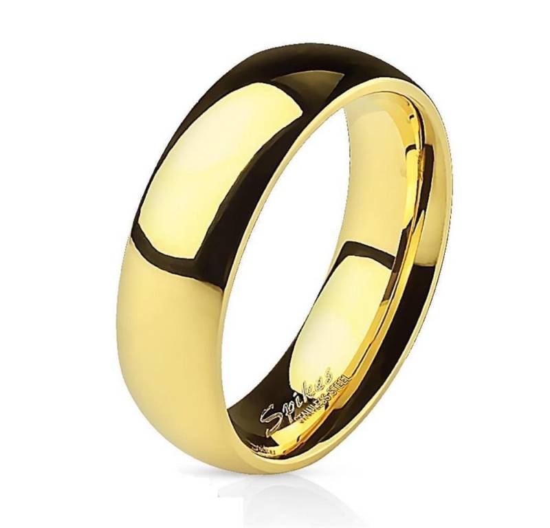 BUNGSA Fingerring 54 (17.2) Ring klassisch Gold aus Edelstahl Unisex (Ring, 1-tlg), Damen Herren von BUNGSA