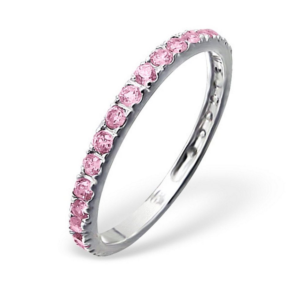 BUNGSA Fingerring Ring 23 Kristalle Silber 925 Silber Damen (inkl. Schmuckbeutel aus Organza), Damen Herren Verlobung Ehering Valentinstag von BUNGSA