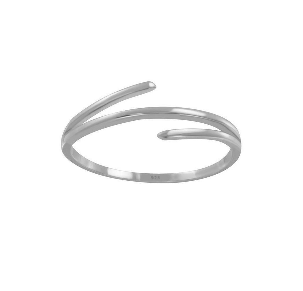 BUNGSA Fingerring Ring 3 Linien aus 925 Silber Damen (Ring, 1-tlg), Frauen Mädchen von BUNGSA