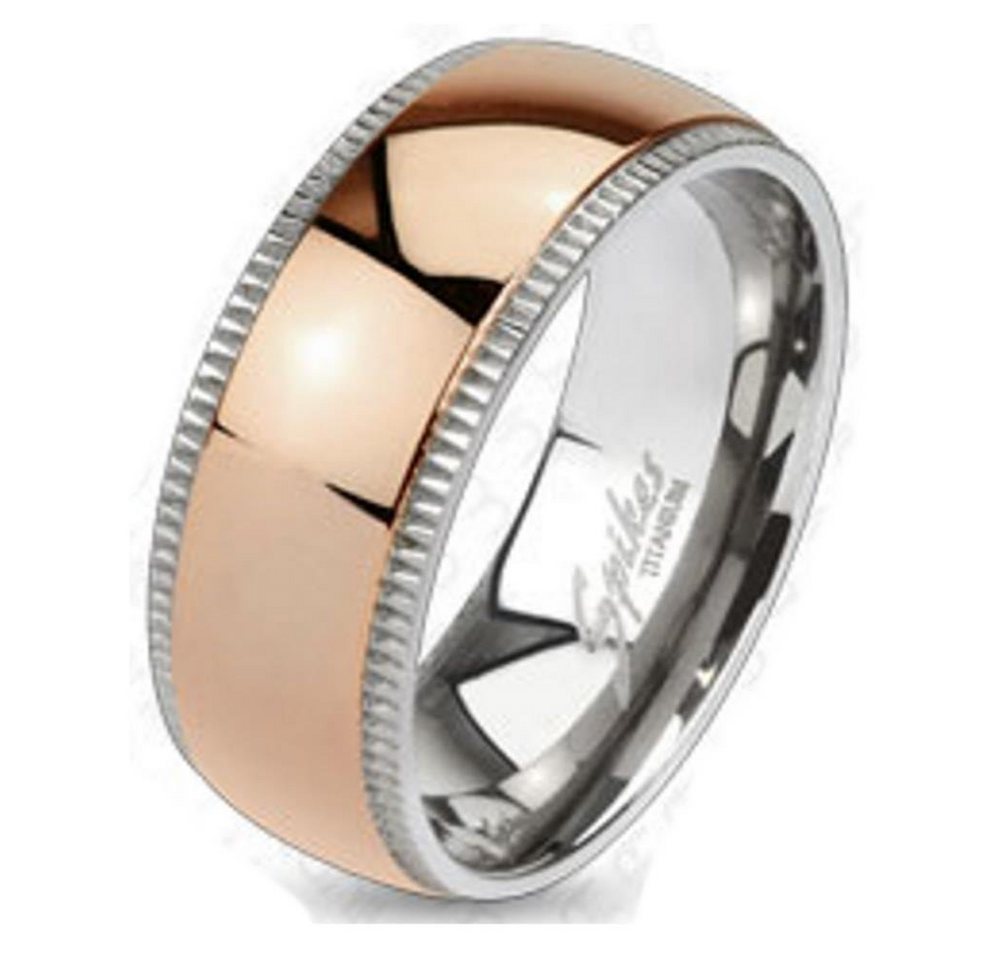 BUNGSA Fingerring Ring Mittelring Rosegold Silber aus Titan Damen (Ring, 1-tlg), Damen Herren von BUNGSA