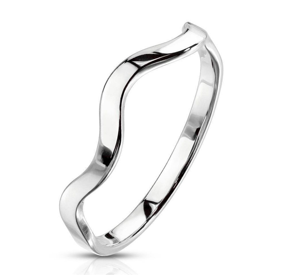 BUNGSA Fingerring Ring Wellendesign verschiedene Farben aus Edelstahl Damen (Ring, 1-tlg), Frauen Mädchen von BUNGSA