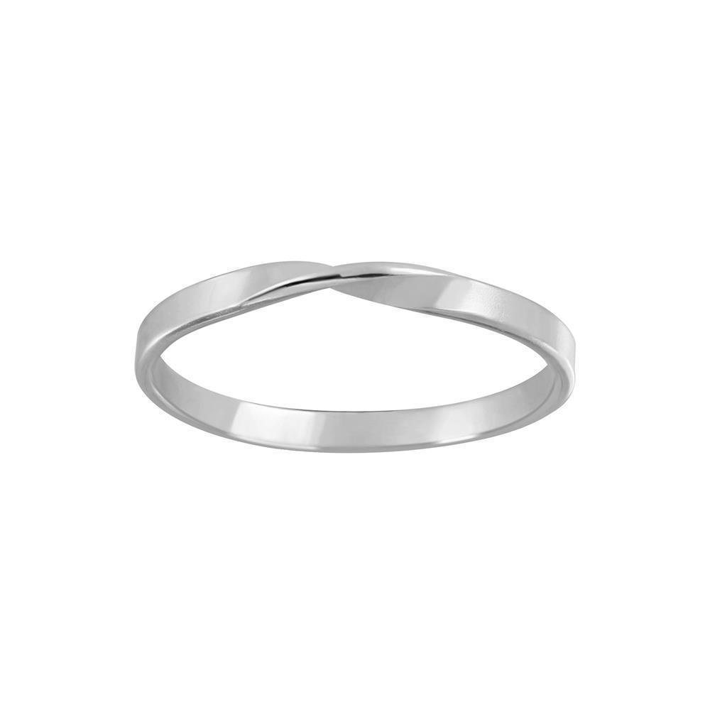 BUNGSA Fingerring Ring einfach gedreht aus 925 Silber Damen (Ring, 1-tlg), Frauen Mädchen von BUNGSA