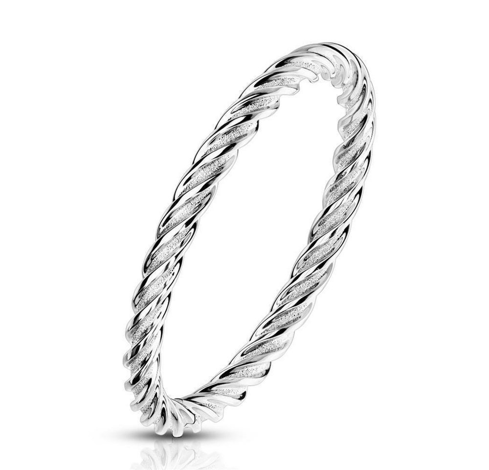 BUNGSA Fingerring Ring in gedrehter Optik verschiedene Farben aus Edelstahl Unisex (Ring, 1-tlg), Frauen Mädchen von BUNGSA