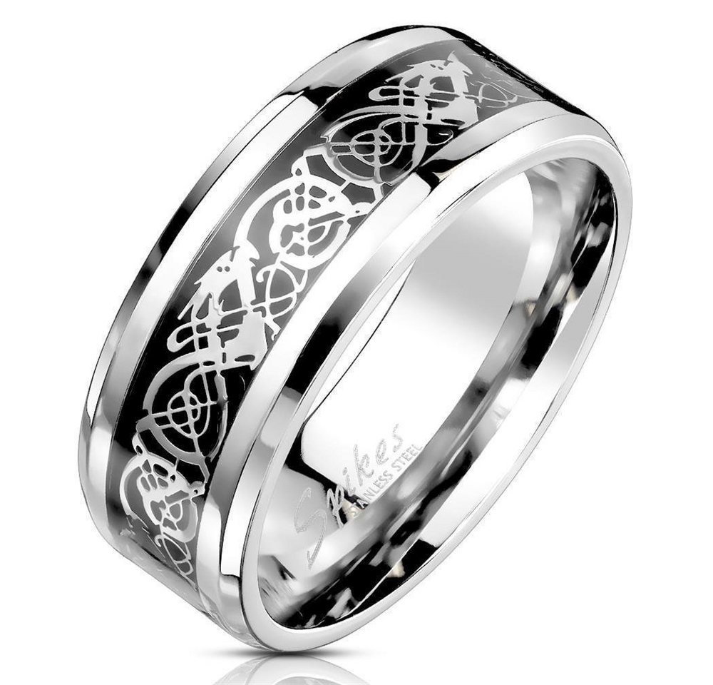 BUNGSA Fingerring Ring keltisches Tribal Silber aus Edelstahl Unisex (Ring, 1-tlg), Damen Herren von BUNGSA