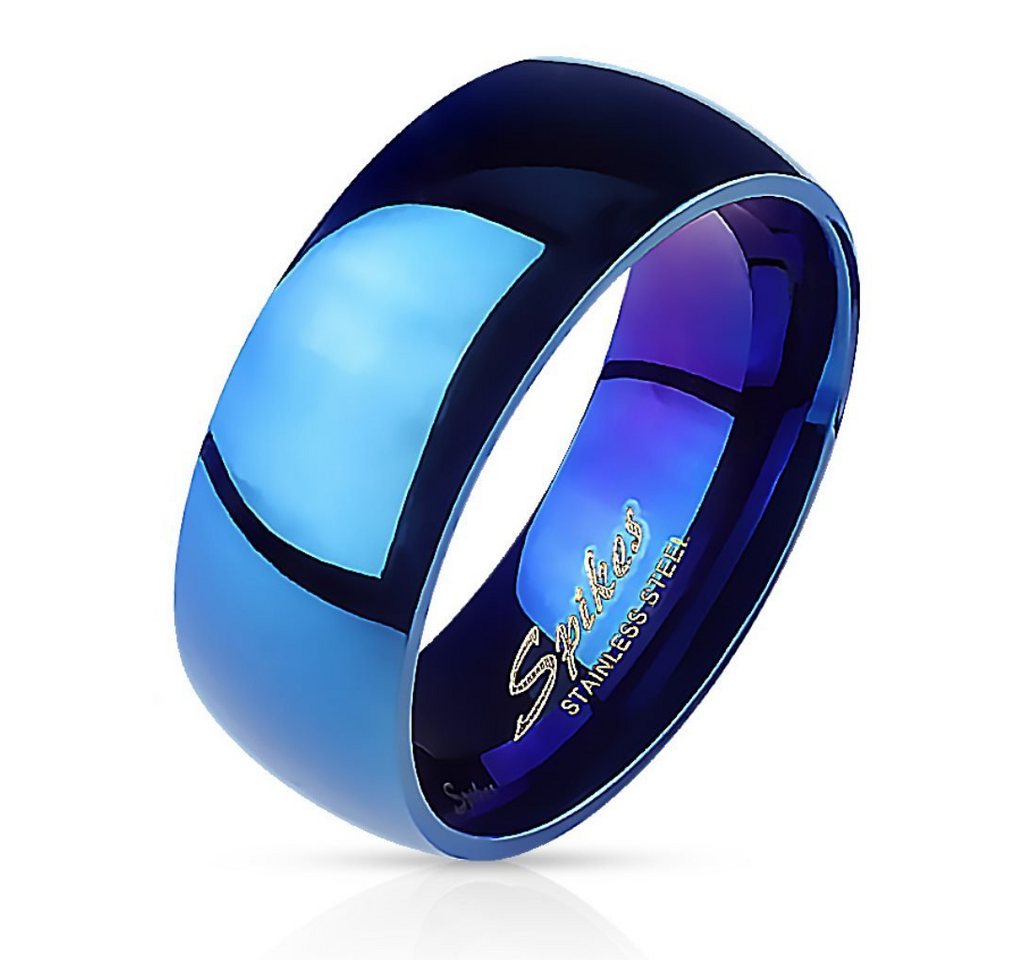 BUNGSA Fingerring Ring klassisch Blau aus Edelstahl Unisex (Ring, 1-tlg), Damen Herren von BUNGSA