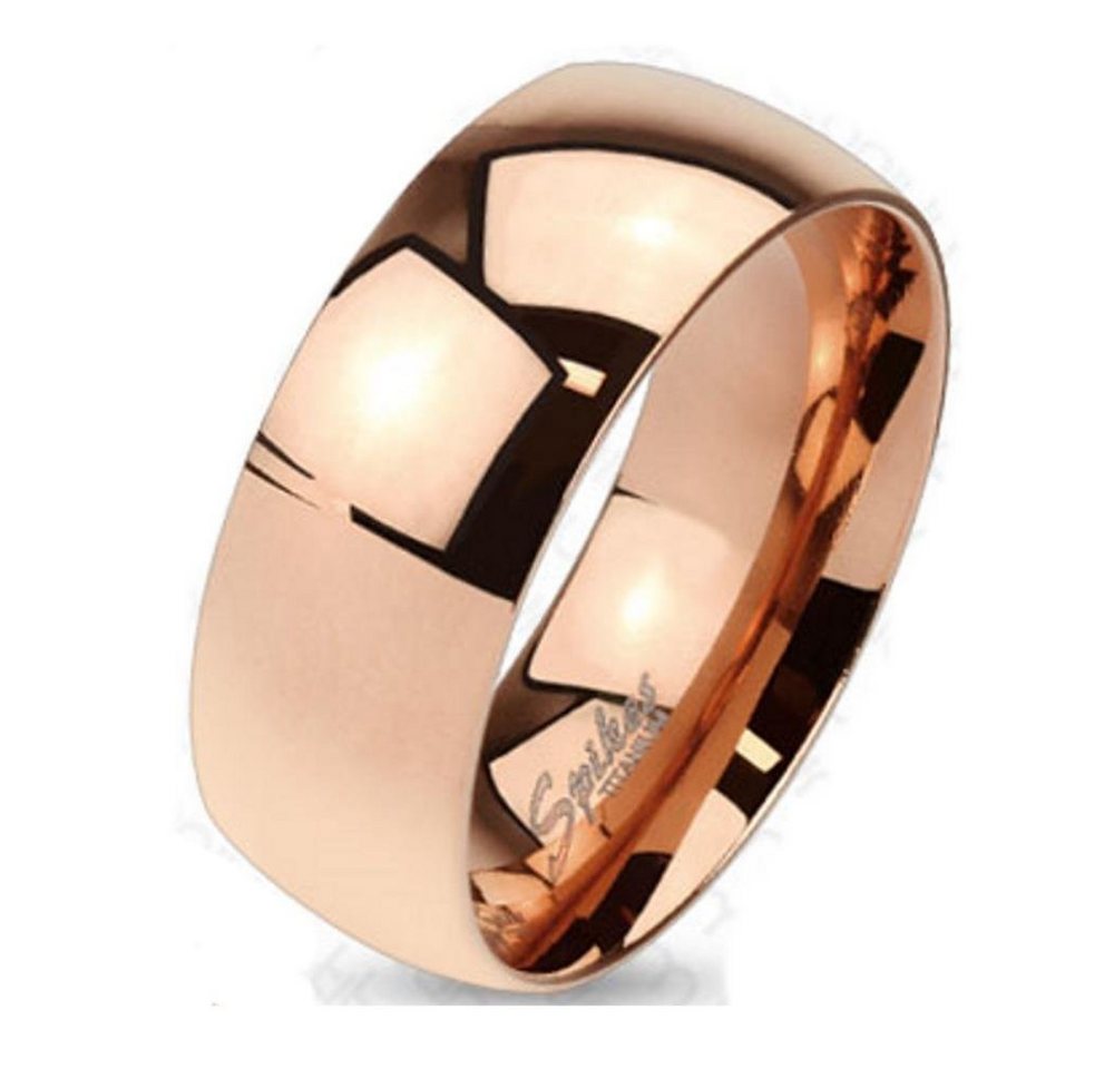 BUNGSA Fingerring Ring klassisch Rosegold aus Titan Damen (Ring, 1-tlg), Damen Herren von BUNGSA