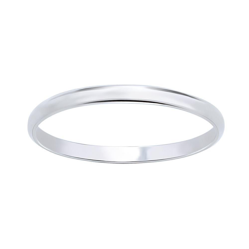 BUNGSA Fingerring Ring klassisch schmal aus 925 Silber Unisex (Ring, 1-tlg), Damen Herren von BUNGSA