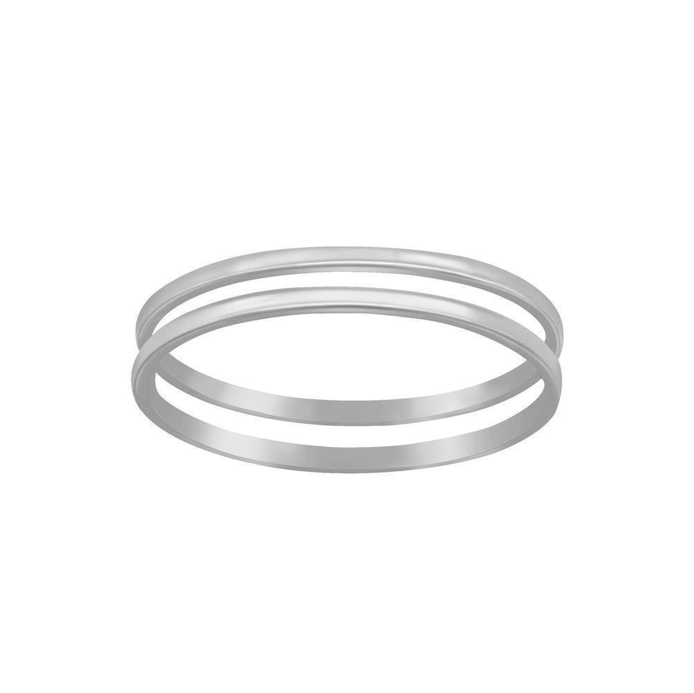 BUNGSA Fingerring Ring mit doppelter Ringschiene aus 925 Silber Damen (Ring, 1-tlg), Frauen Mädchen von BUNGSA