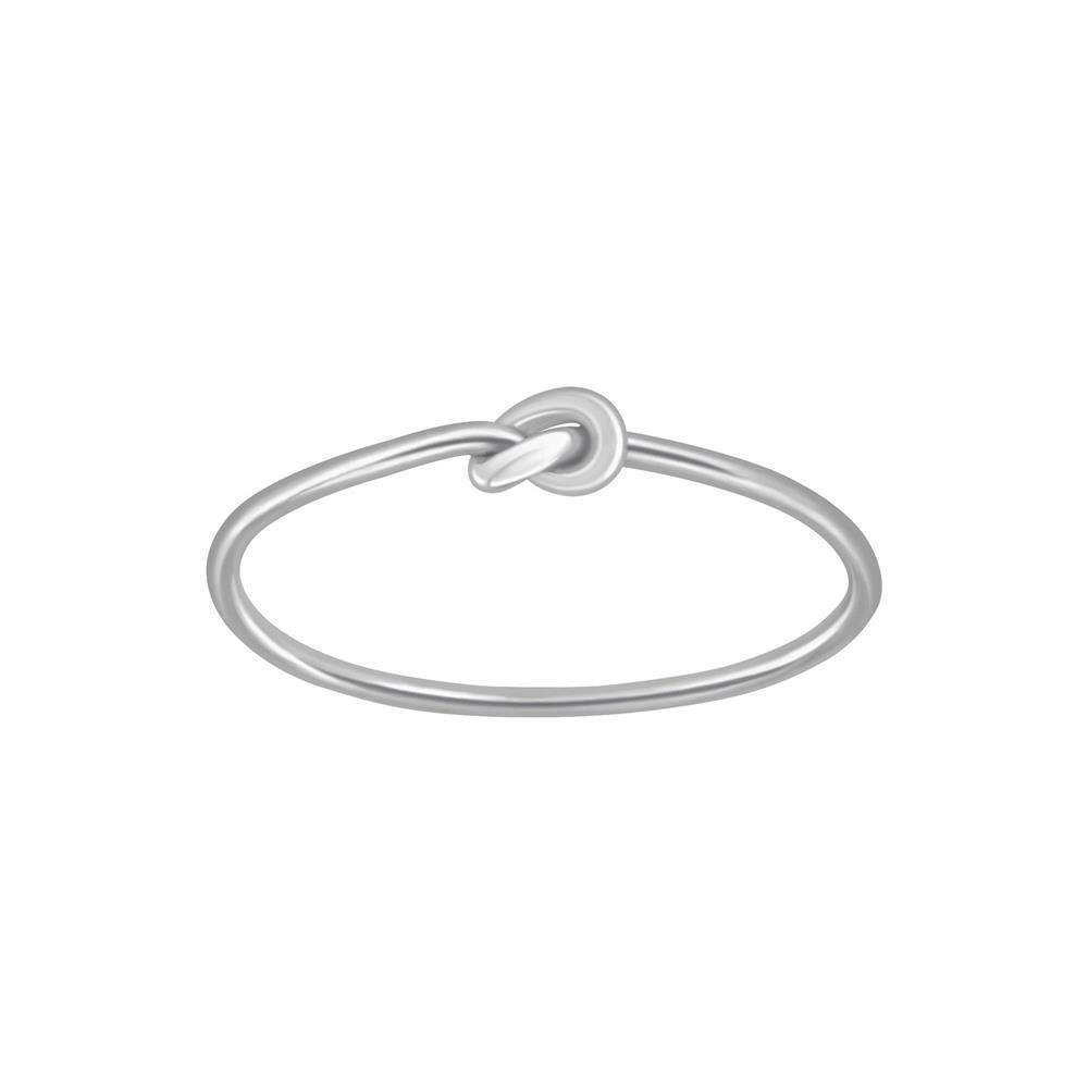 BUNGSA Fingerring Ring schmal mit Knoten aus 925 Silber Damen (Ring, 1-tlg), Frauen Mädchen von BUNGSA