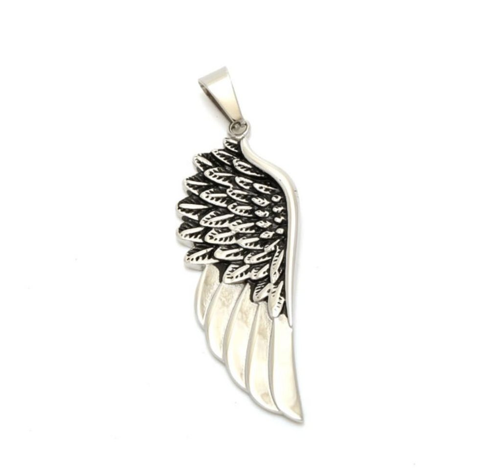 BUNGSA Flügelanhänger Anhänger Engelsflügel aus Edelstahl Unisex (1-tlg), Pendant Halsketten von BUNGSA