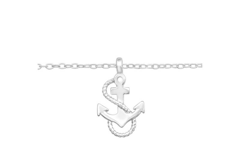 BUNGSA Fußkette Fusskette Anker Silber aus 925 Silber Damen (1 Armband, 1-tlg), Bracelet Armschmuck von BUNGSA