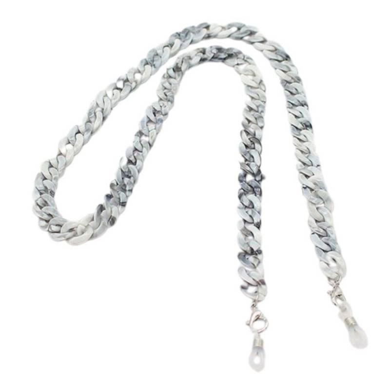 BUNGSA Ketten-Set Brillen-Kette Lanyard mamoriert aus Acryl Damen - in 3 verschiedenen (1 Brillenkette, 1-tlg), Brillenschmuck von BUNGSA