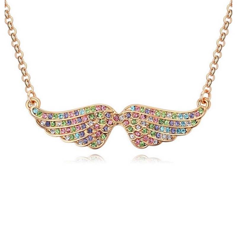 BUNGSA Ketten-Set Kette Angel Wings Gold aus Messing Damen (1-tlg), Halskette Necklace von BUNGSA