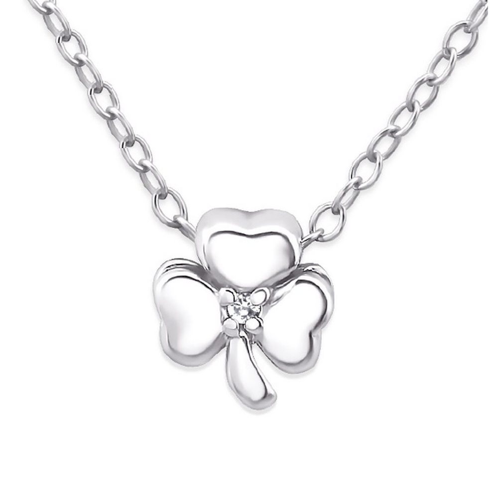 BUNGSA Kette mit Anhänger Kette Kleeblatt aus 925 Silber Damen (1-tlg), Halskette Necklace von BUNGSA