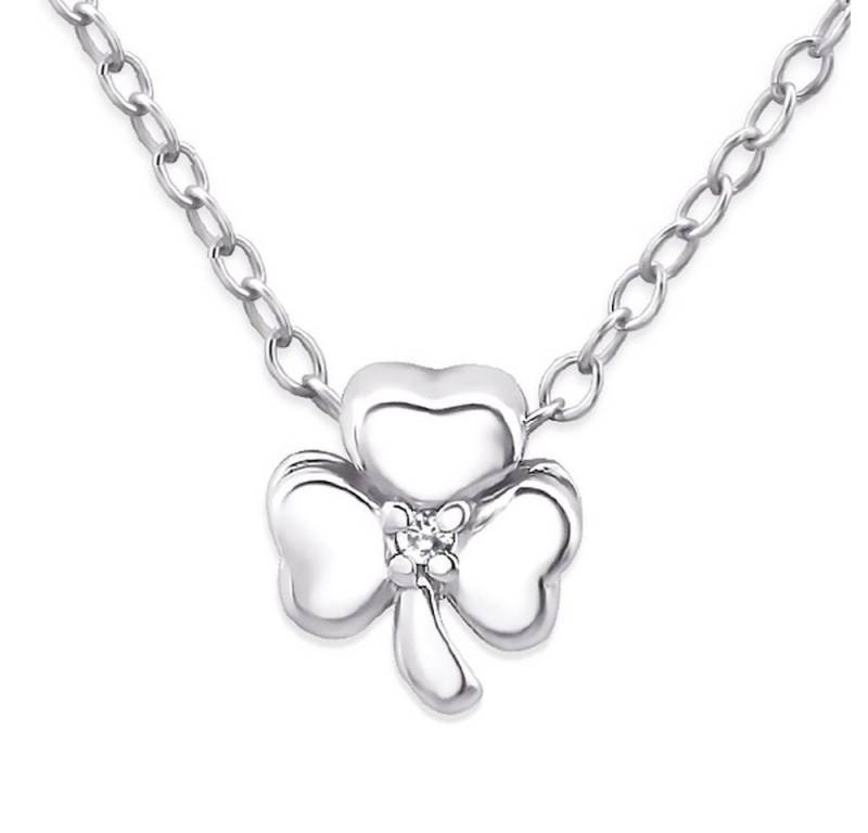 BUNGSA Kette mit Anhänger Kette Kleeblatt aus 925 Silber Damen (1-tlg), Halskette Necklace von BUNGSA