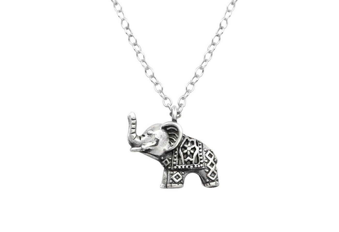 BUNGSA Ketten-Set Kette Elefant aus 925 Silber Damen (1-tlg), Halskette Necklace von BUNGSA
