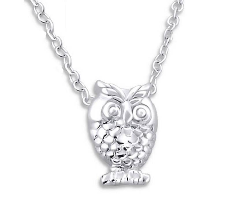 BUNGSA Ketten-Set Kette Eule aus 925 Silber für Damen (1-tlg), Halskette Necklace von BUNGSA